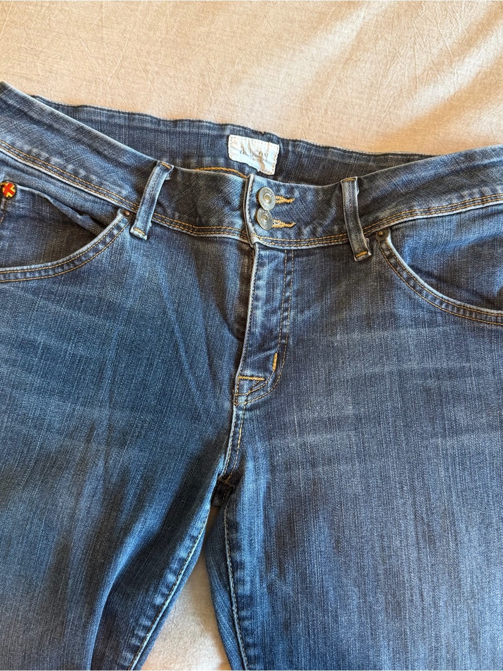 Hudson Jeans Dark Blue Beth Baby Bootcut Low-Rise Denim - Picture 6 of 16